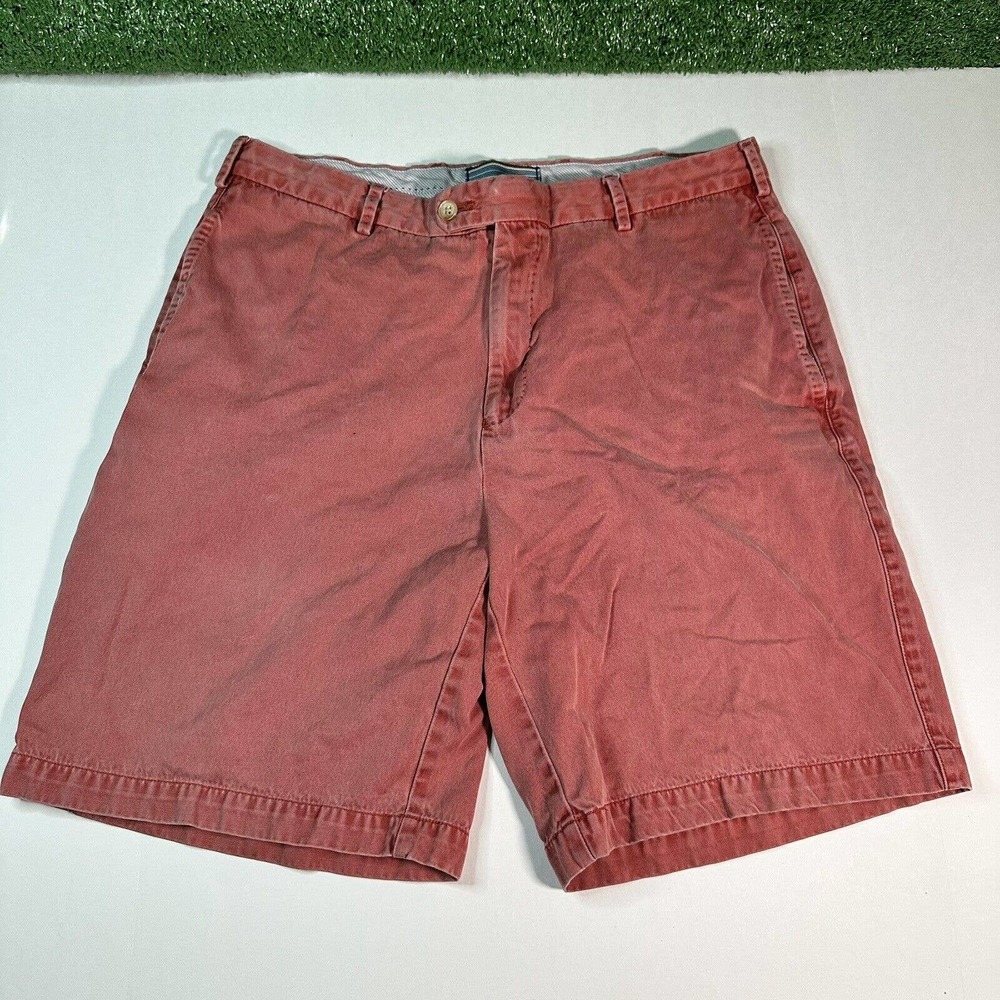 Peter Millar Men's Red Chino Shorts Size 34 - Flat Front• Spring & Summer •
